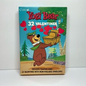 Vintage 1990 Yogi Bear Valentines Day 32 Cards NEW Sealed Cleo Hanna Barbera